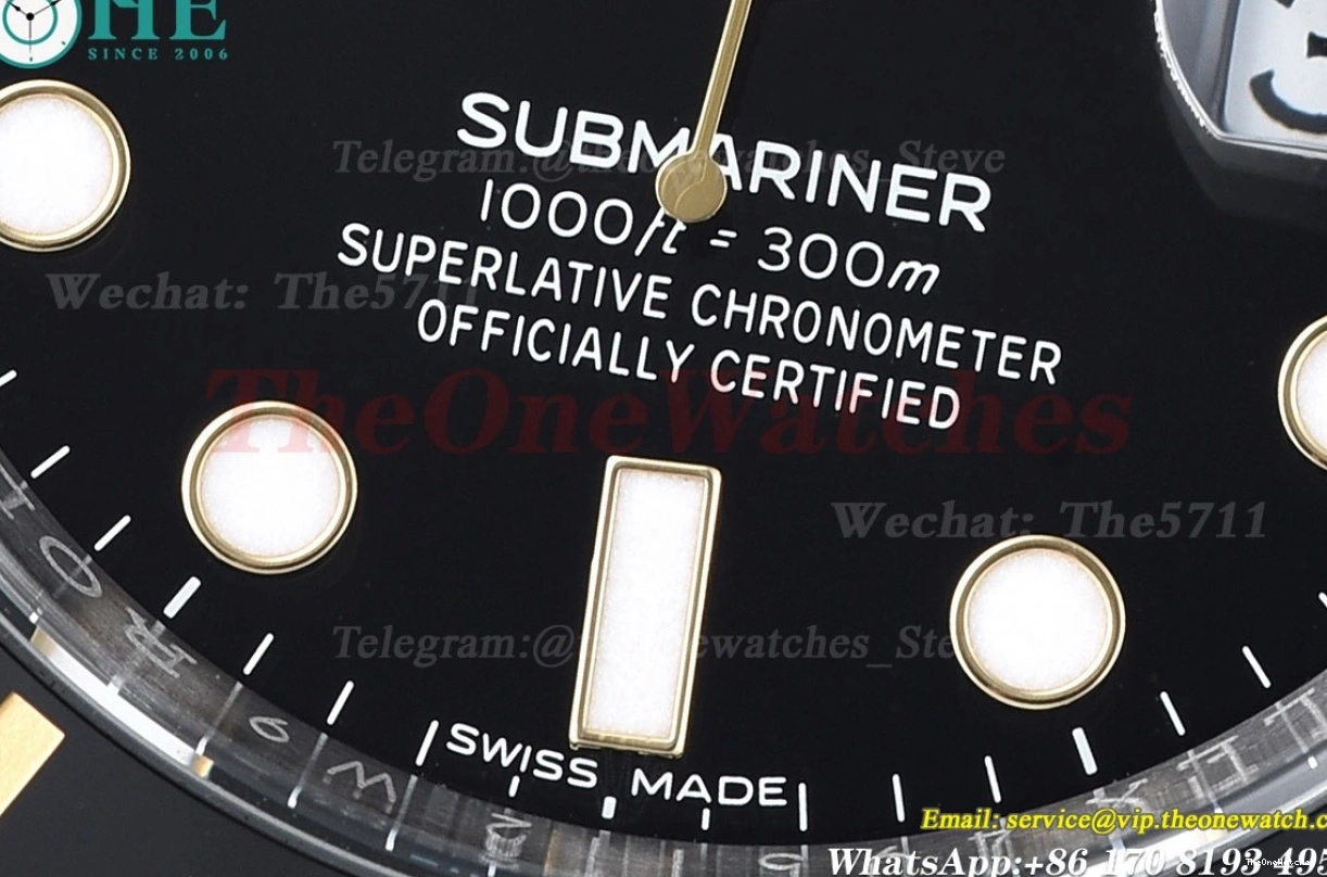 116613LN VS3135 Black Submariner 904L YG Dial SS CLEAN 0326